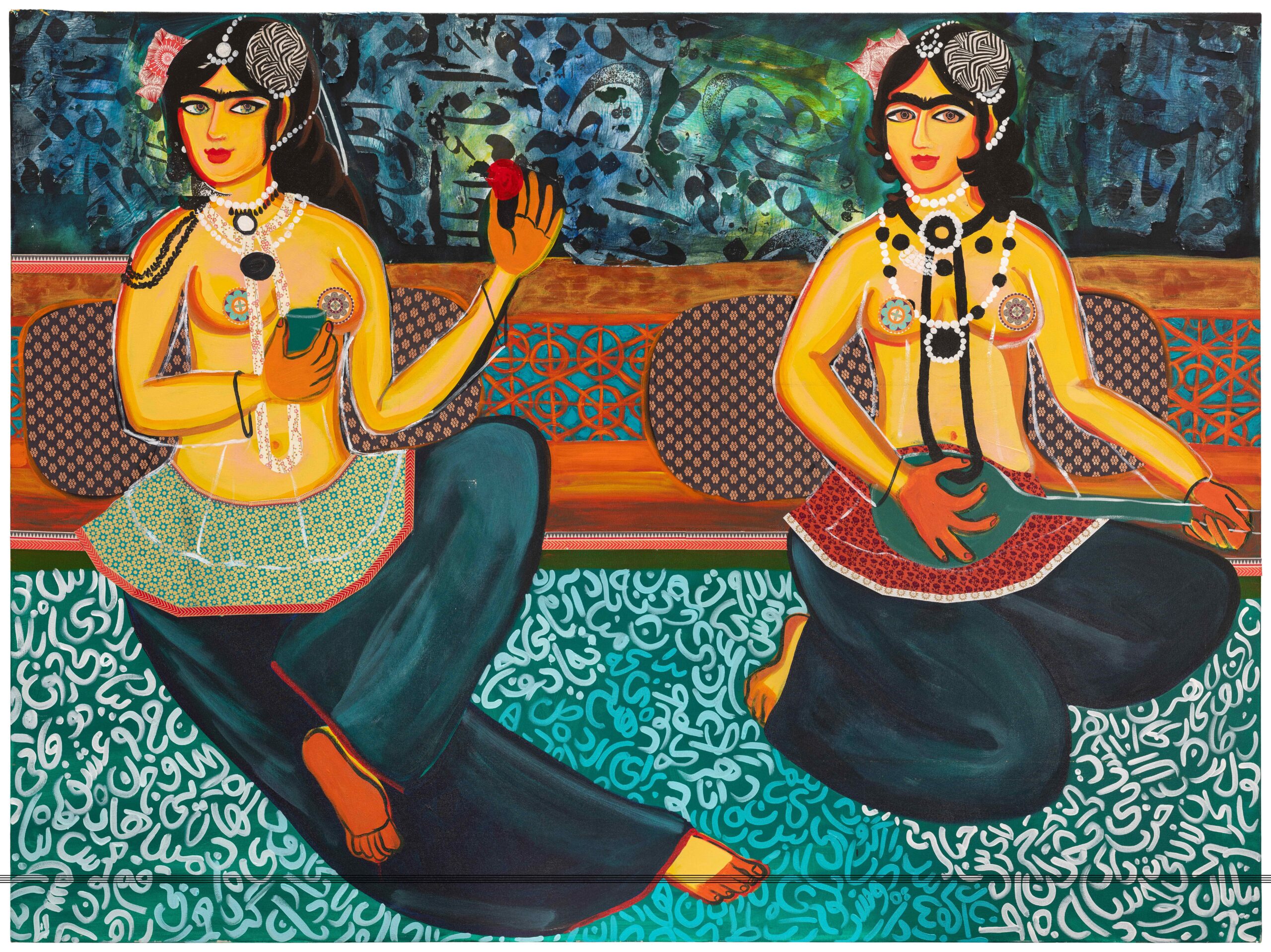 Harem Entertainers-78×5- Mixed Media on Canvas 8-1