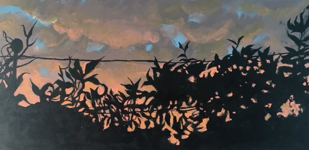A Summer's Night View. 12x24 inches. Acrylic on Canvas
